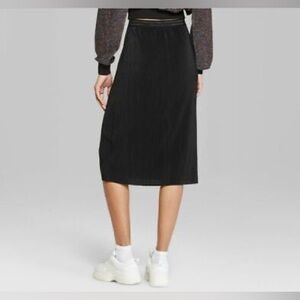 WILD FABLE Black  Skirt Ribbed Midi Lightweight SIZE XL